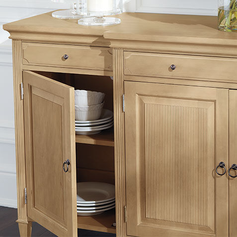 Davos Four-Door Wood Buffet with Breakfront Detail Product Tile Hover Image 236527