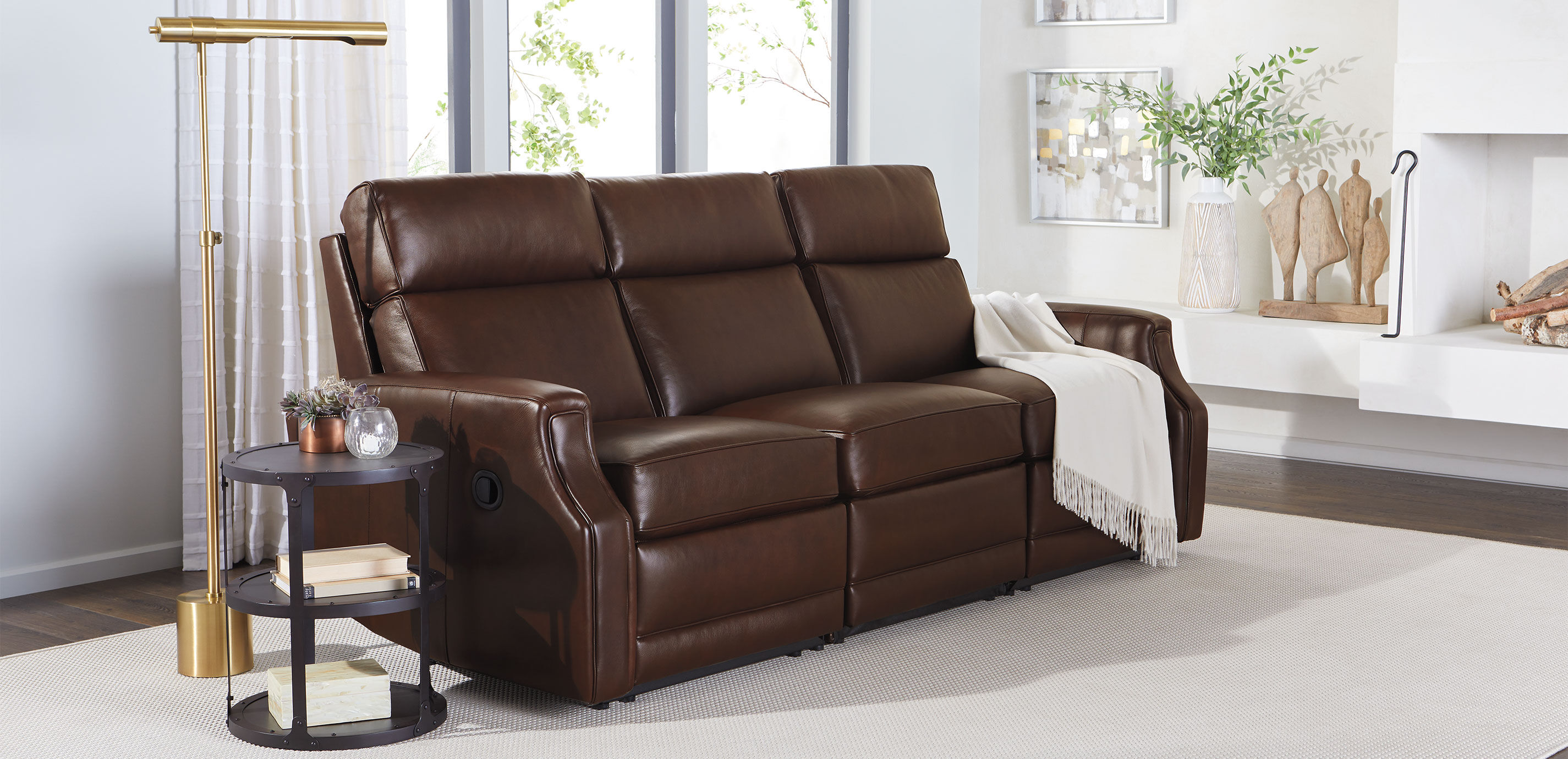 Ethan allen sales reclining sofa