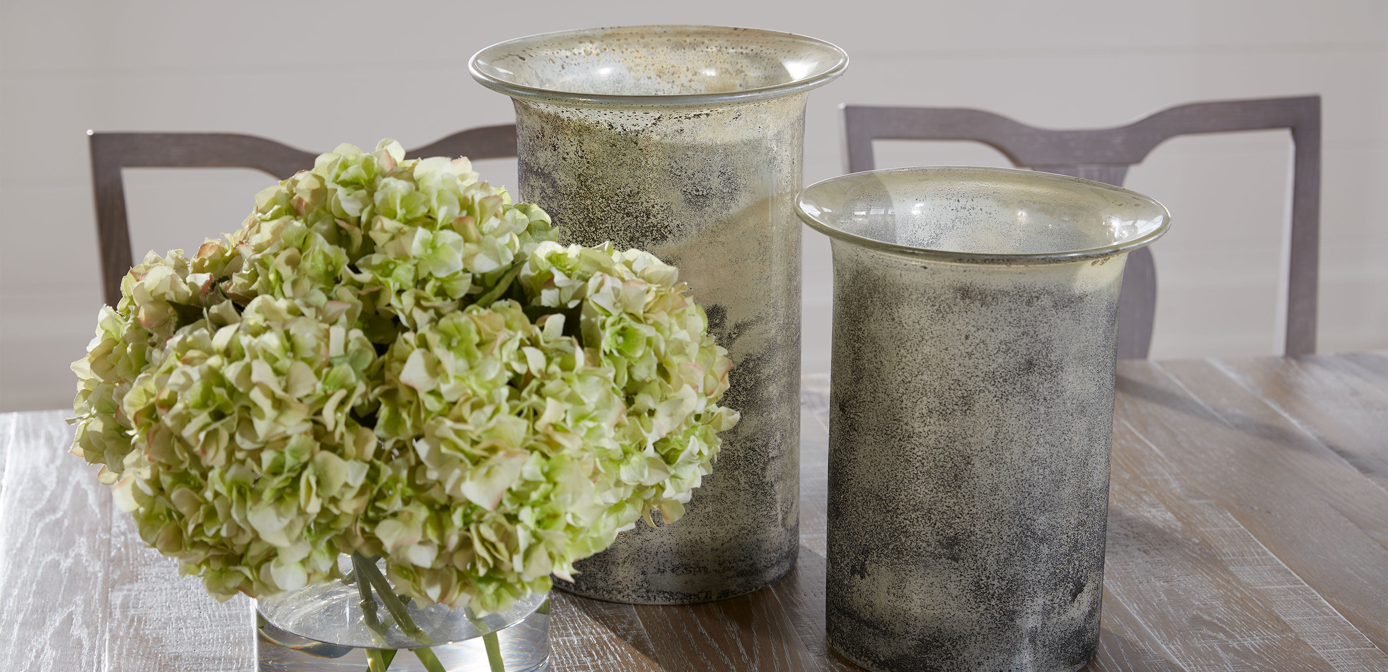 Green Hydrangea Mix in Vase, Real Touch_2