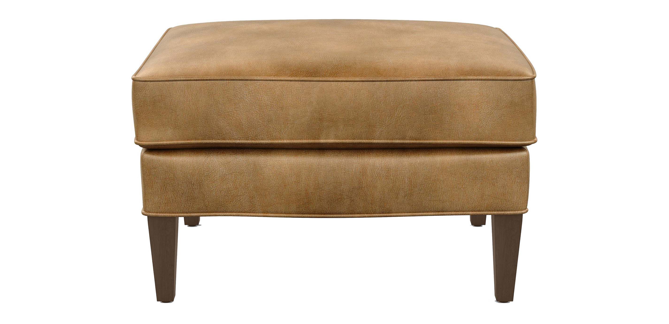 Parker Leather Ottoman | Ottomans & Benches | Ethan Allen