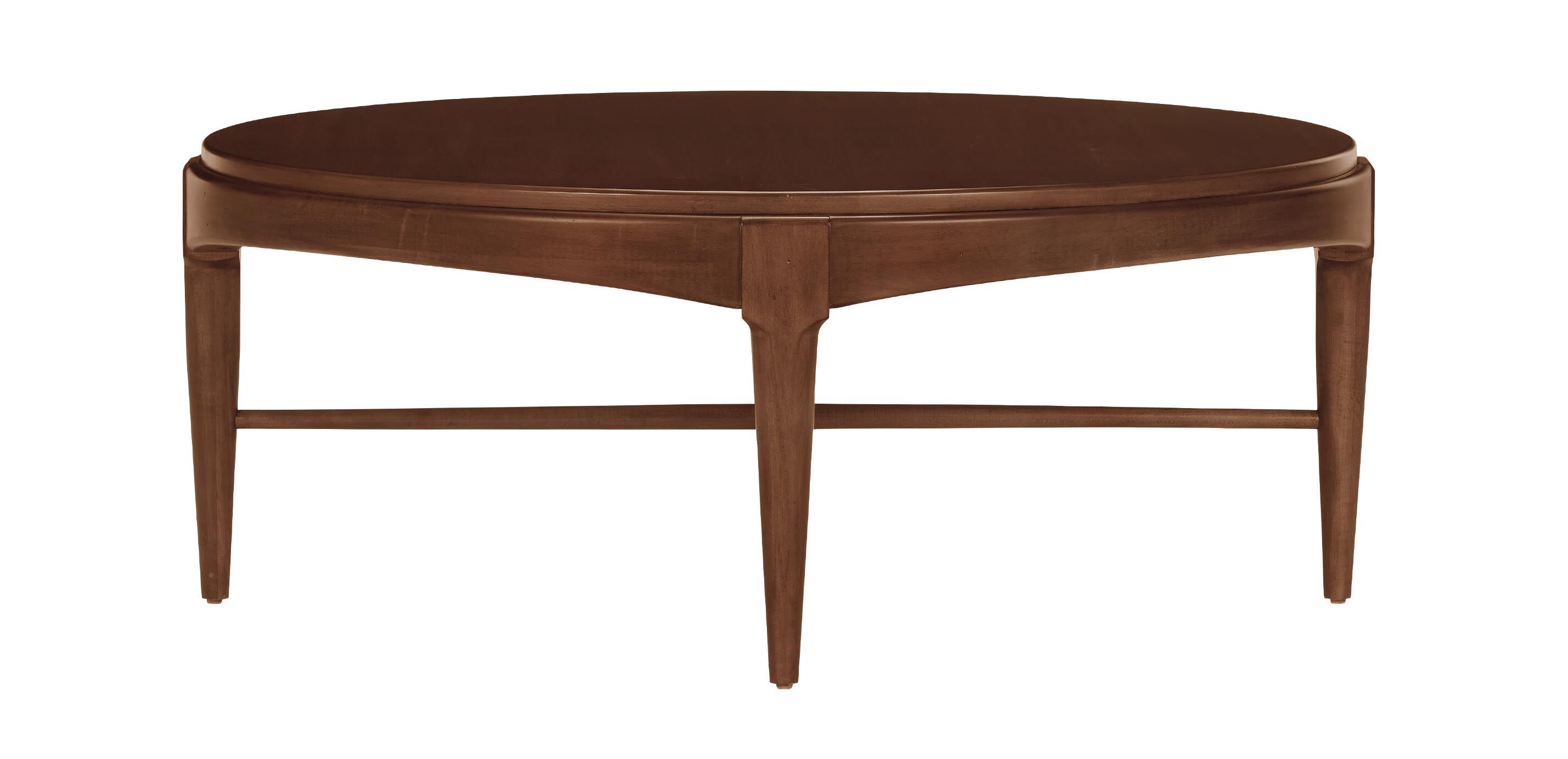 Draper Round Wood Midcentury Coffee Table
