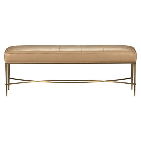 Sidney Upholstered Leather Metal Bench