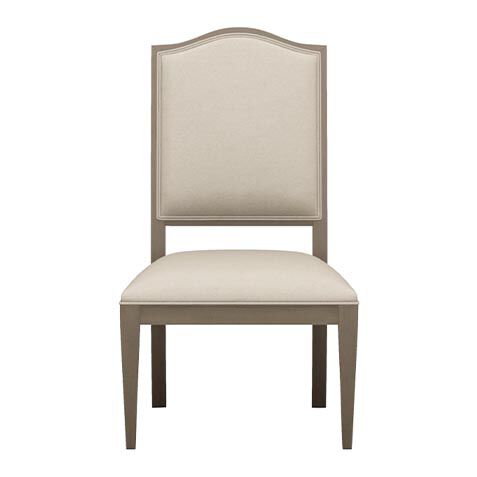 Hayden Leather Dining Side Chair: Serpentine Back, Tapered Leg image 727154