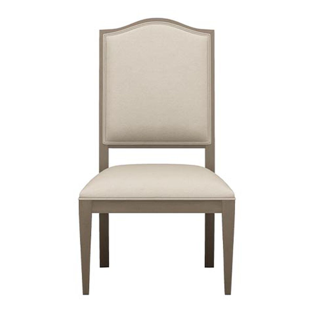 Hayden Leather Dining Side Chair: Serpentine Back, Tapered Leg