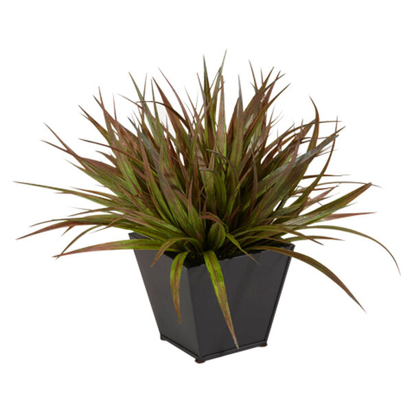 Dark Grass in Metal Container