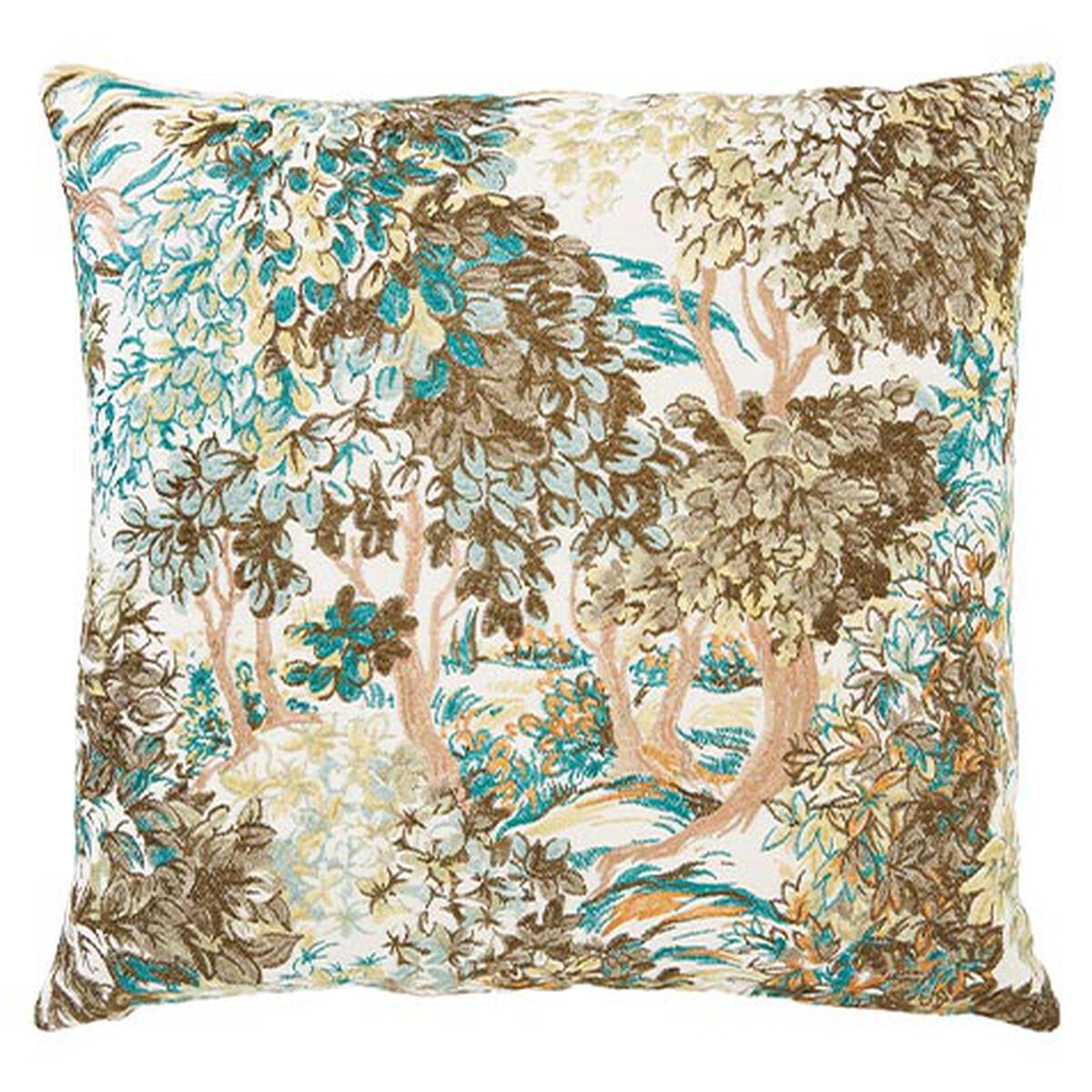 Enchanted Forest Embroidered Pillow