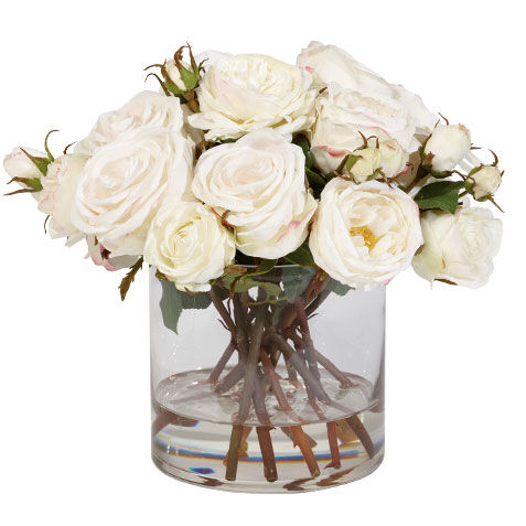Mixed Roses in Glass image