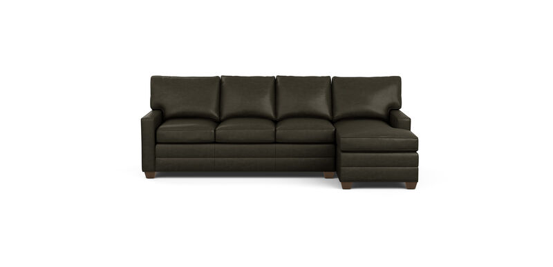 Timber Bennett Track Bennett Track-Arm Two-Piece Leather Sectional | Ethan Allen