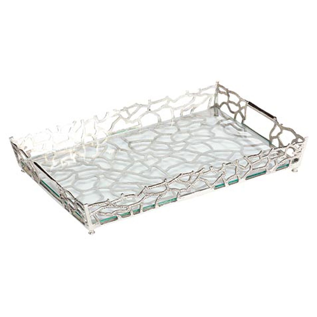 Rectangular Nickel Coral Tray