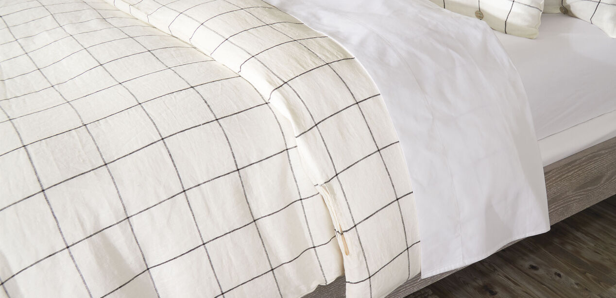 Linen Windowpane Duvet Cover Windowpane Sham Ethan Allen