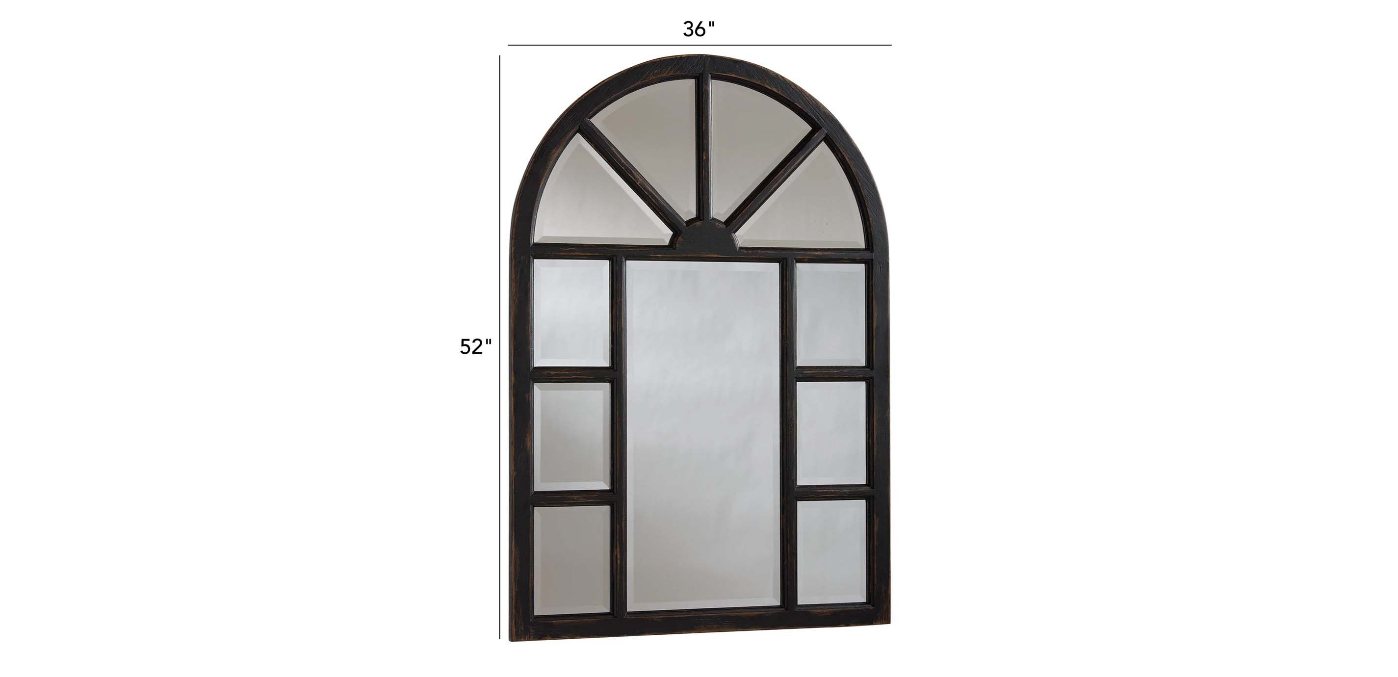 Antique Black Cypress Wall Mirror_1