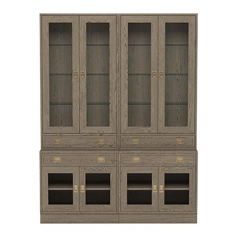 Callum Double Bookcase, Glass Doors image