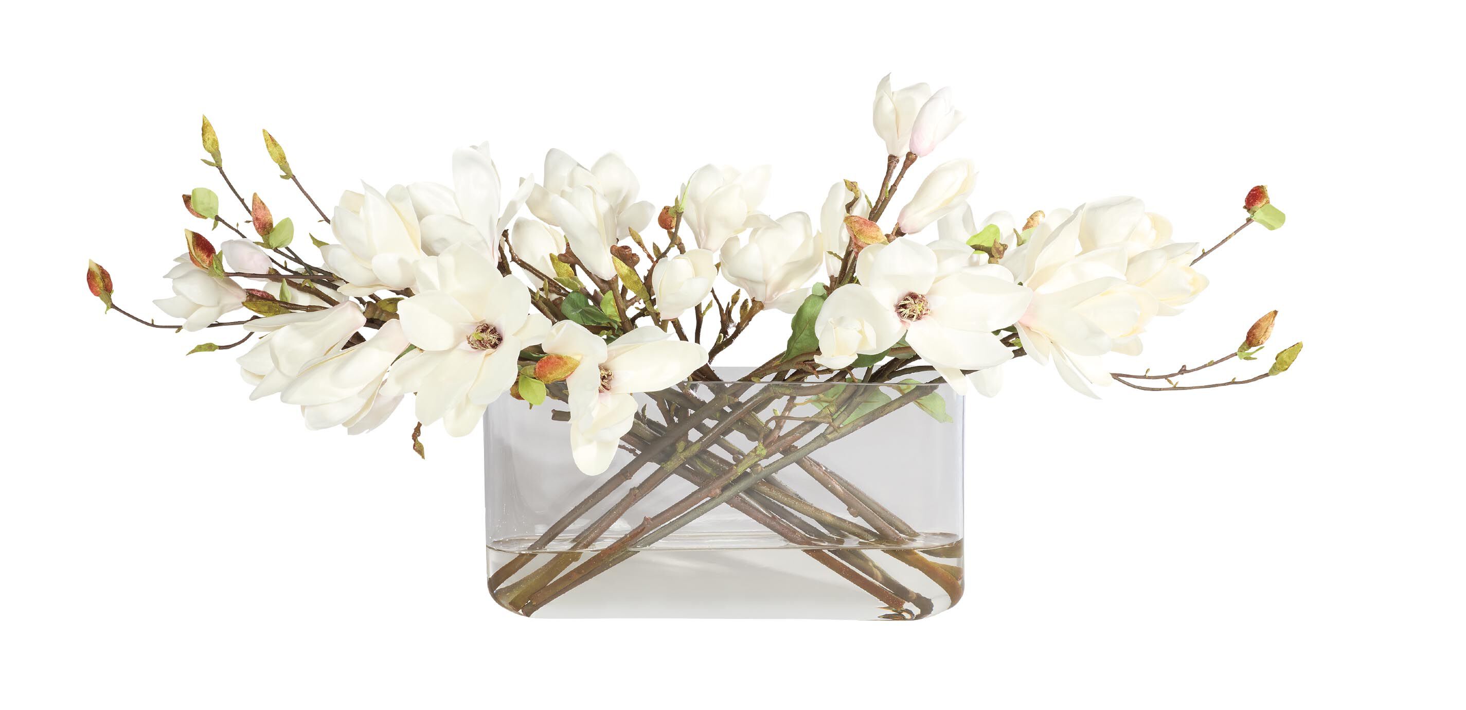 Magnolia Arrangement in Linear Vase_2