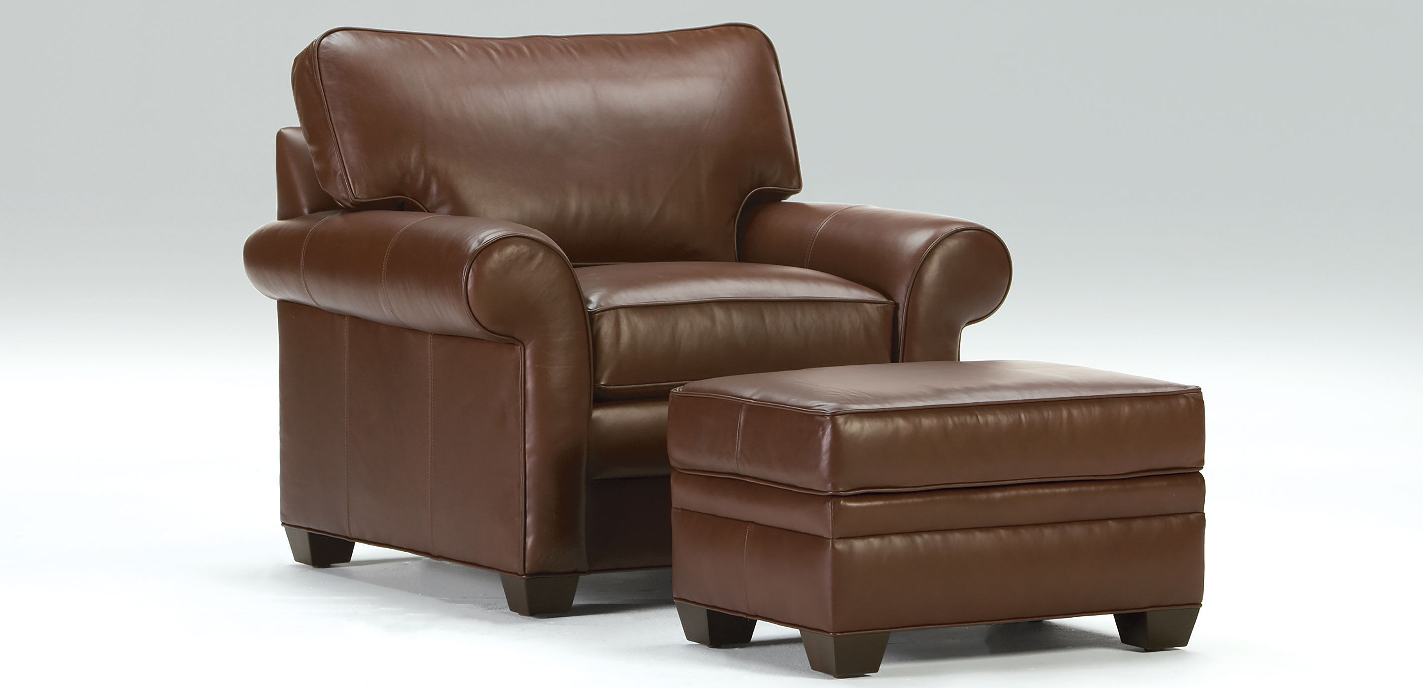 Bennett Leather Ottoman
