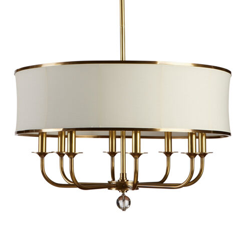 Zoe Eight-Light Brass Chandelier image