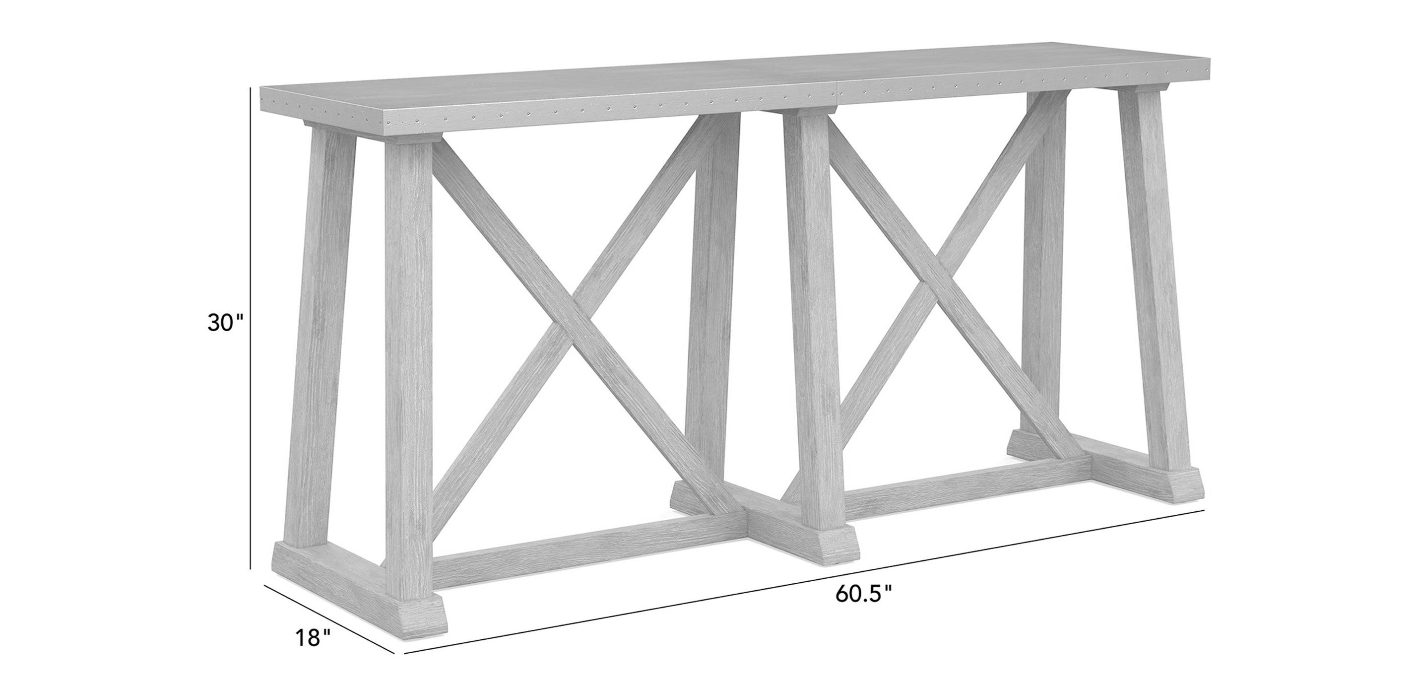 Bruckner MetalTop Console Table Console Tables Ethan Allen