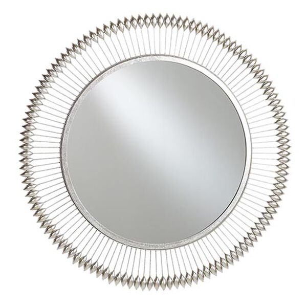 Silver Leaf Spindle Mirror