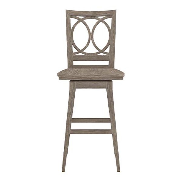 Cyra Swivel Barstool, Wood Seat