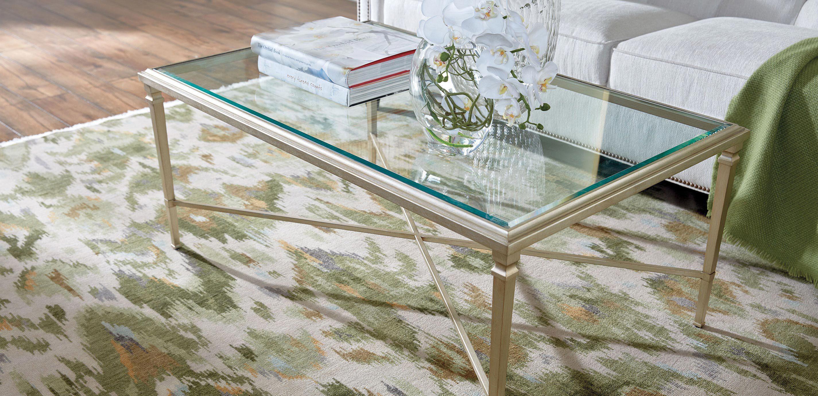Ethan allen heron store coffee table