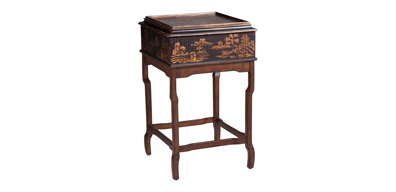 Lianne Chinoiserie Box on Stand Accent Tables Ethan Allen