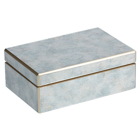 Zaria Small Reverse-Painted Blue Mirror Box image