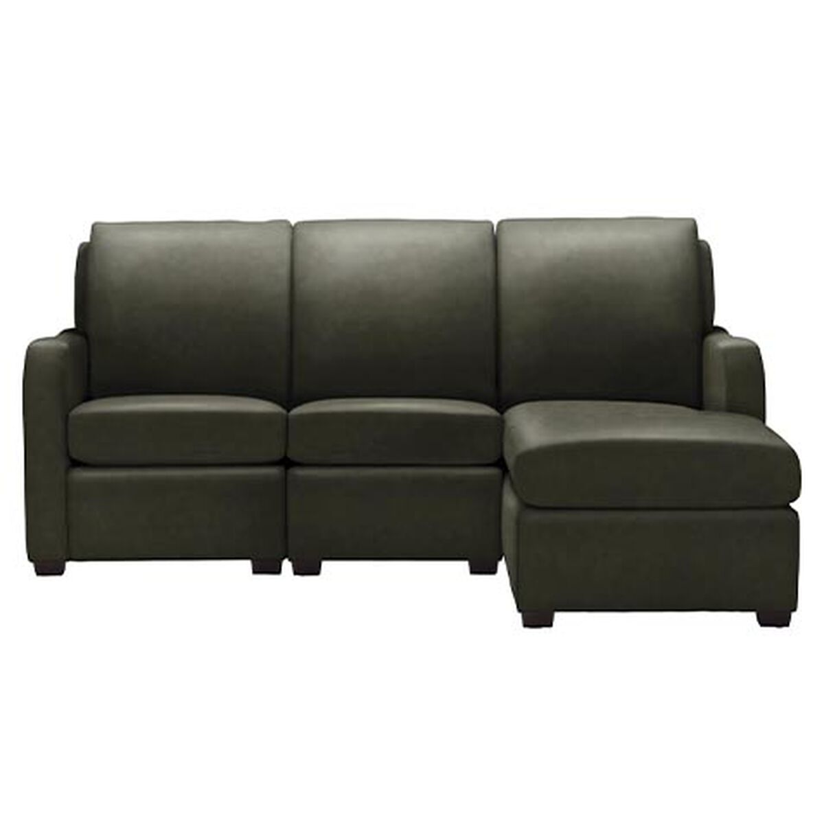Jennings Leather Three-Piece Chaise Sectional