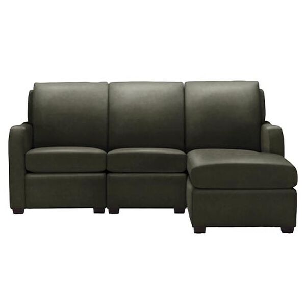 Jennings Leather Three-Piece Chaise Sectional
