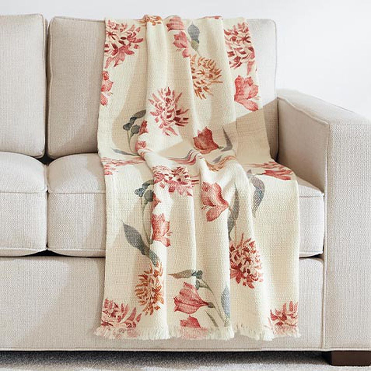Autumn Garden Cotton Throw
