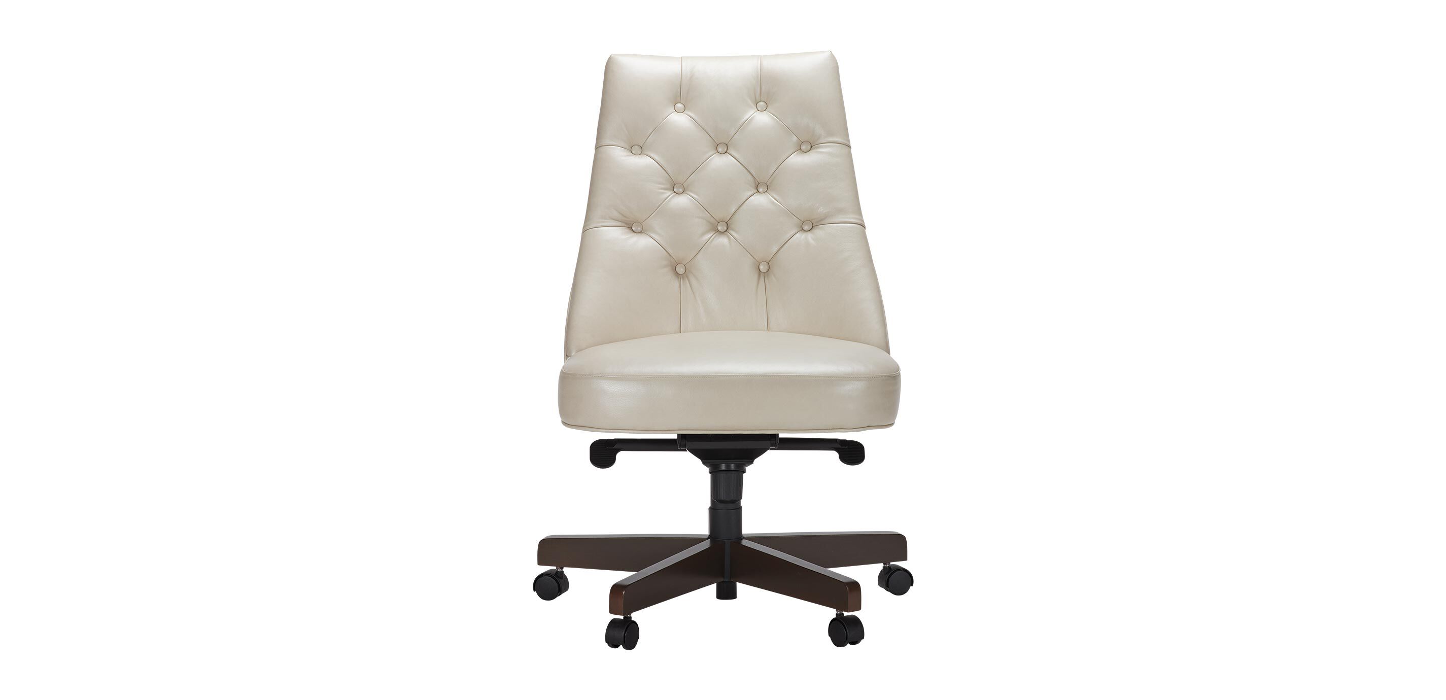 Ethan allen leather online office chair