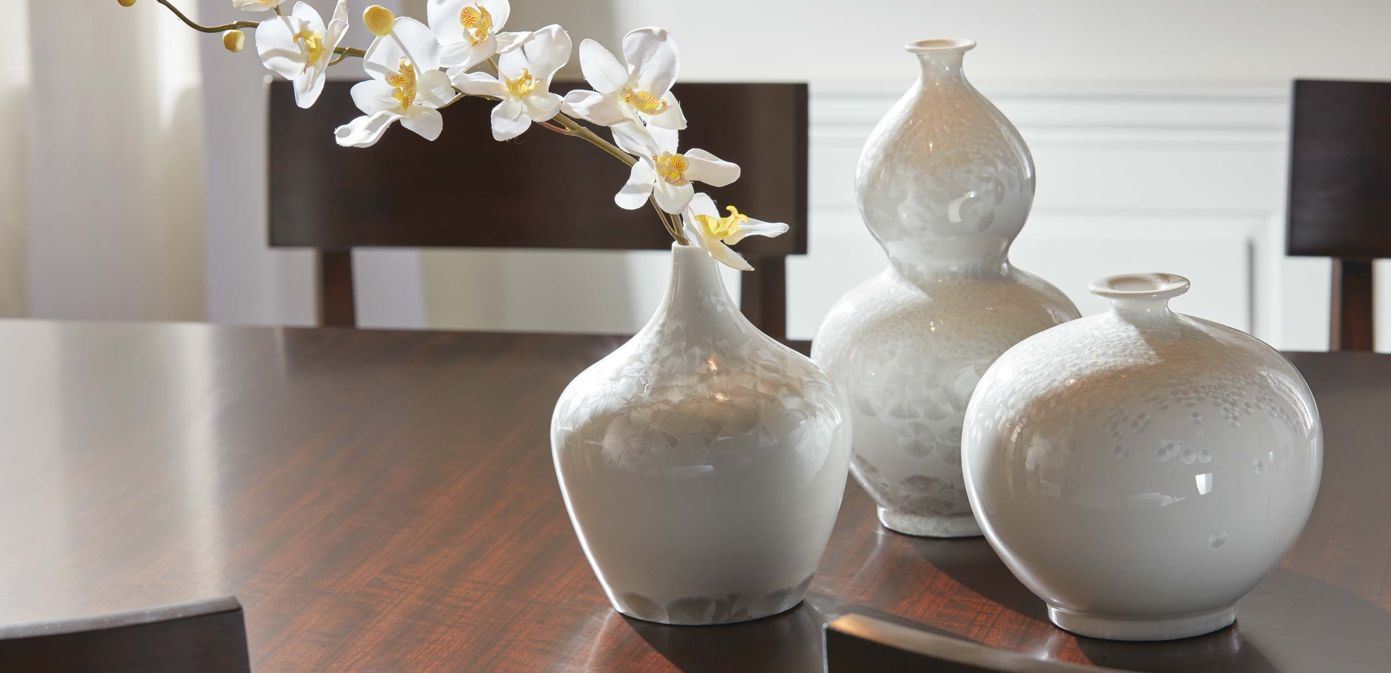 Anna Small CrackleGlaze Porcelain Vase Decorative Vases Ethan Allen