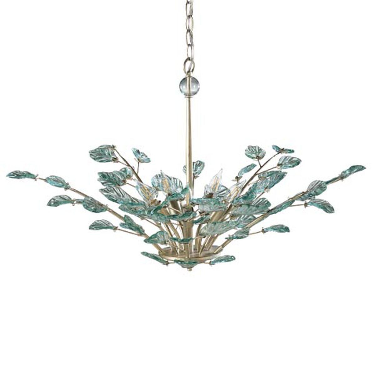Evelyn Recycled Glass Leaf Chandelier