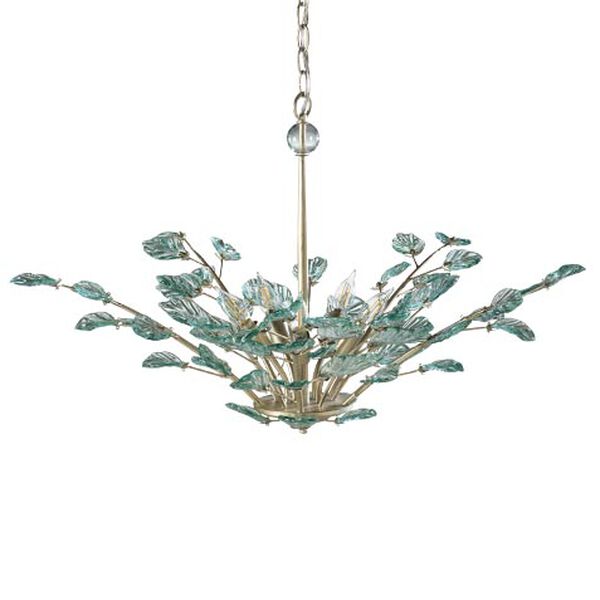 Evelyn Recycled Glass Leaf Chandelier