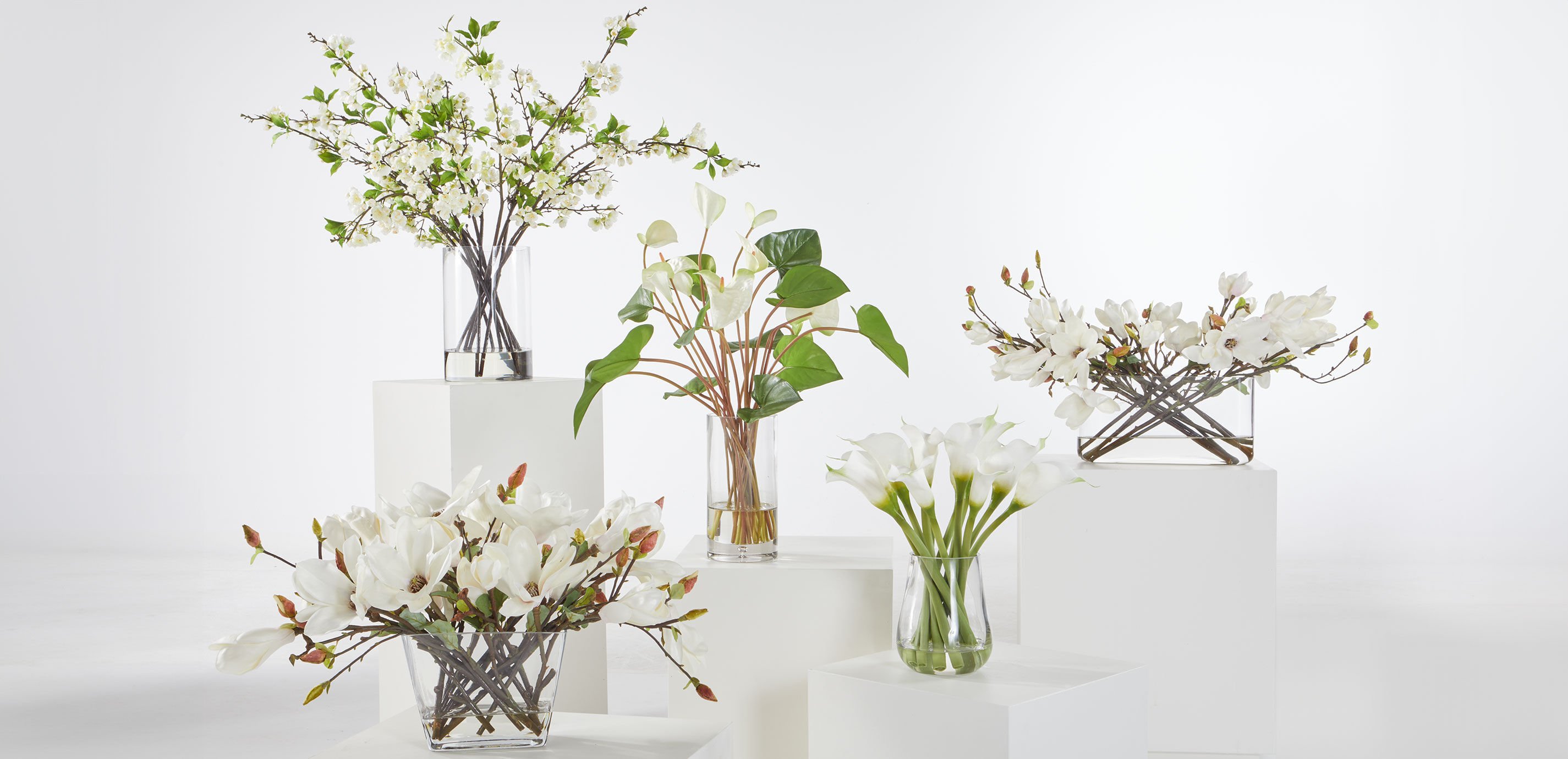 Magnolia Arrangement in Linear Vase_9