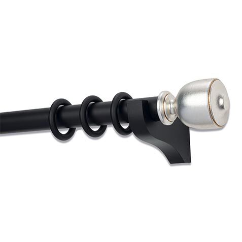 Drapery Hardware Set with Metallic Vase End Cap Finial image