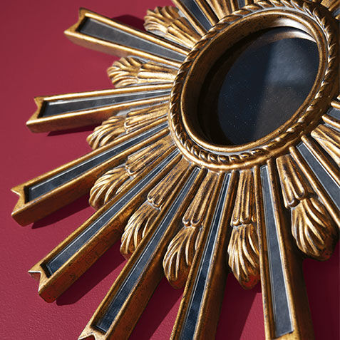 20" Gold Starburst Mirror Product Tile Hover Image 074077A