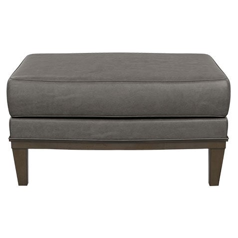 Corrine Leather Ottoman image