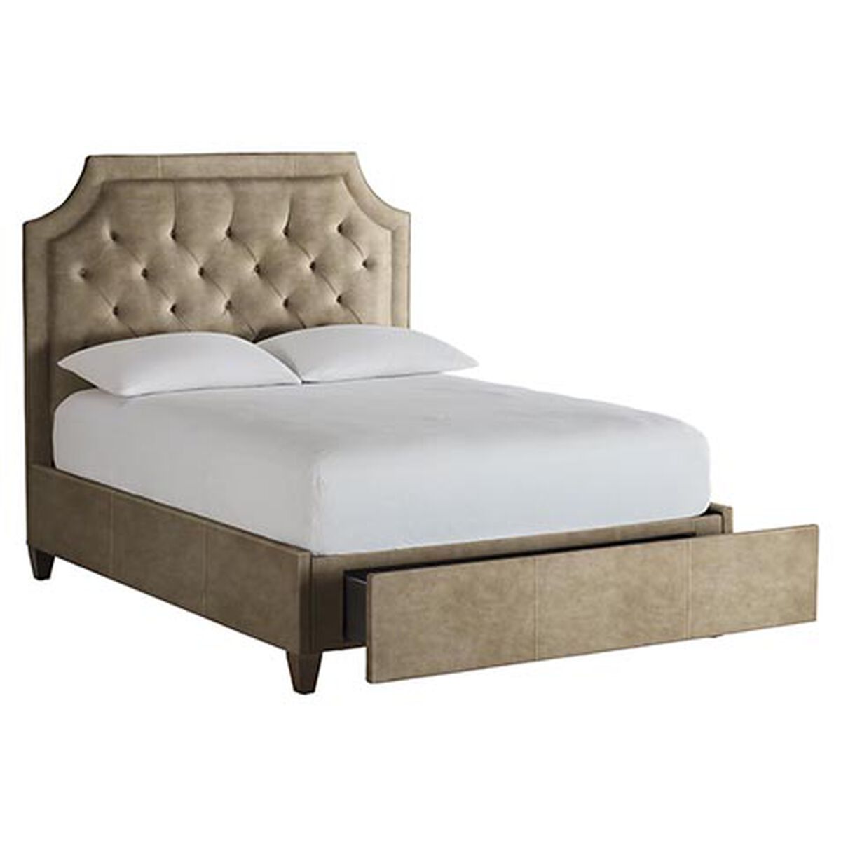 Lianna Custom Leather Storage Bed