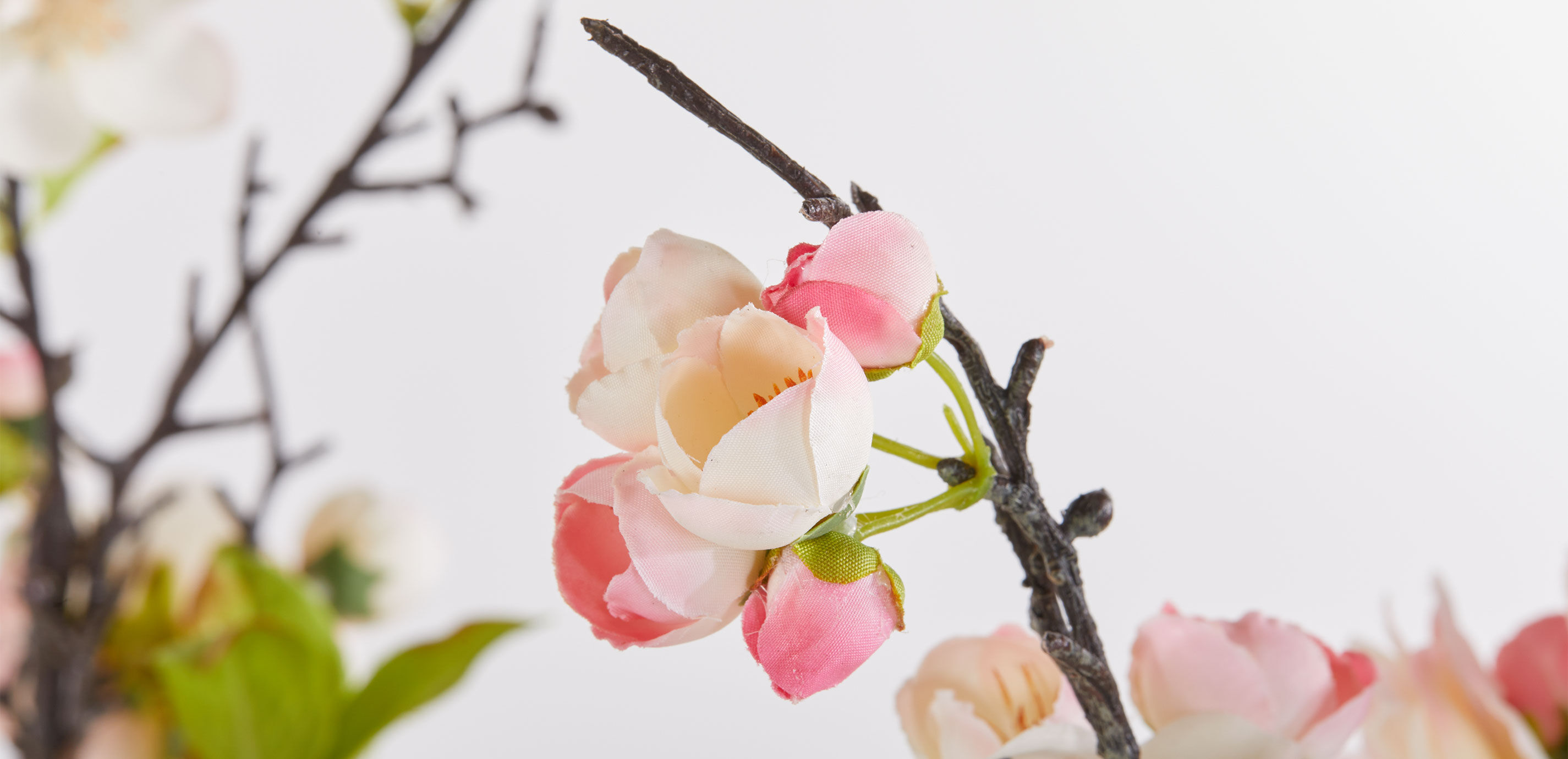 Pink Cherry Blossom Arrangement in Hourglass Vase_9