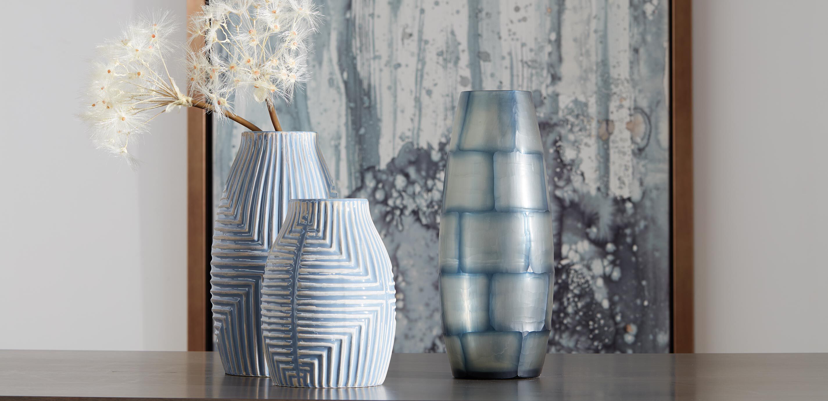 Medium Brayton Indigo Vase Vases Ethan Allen