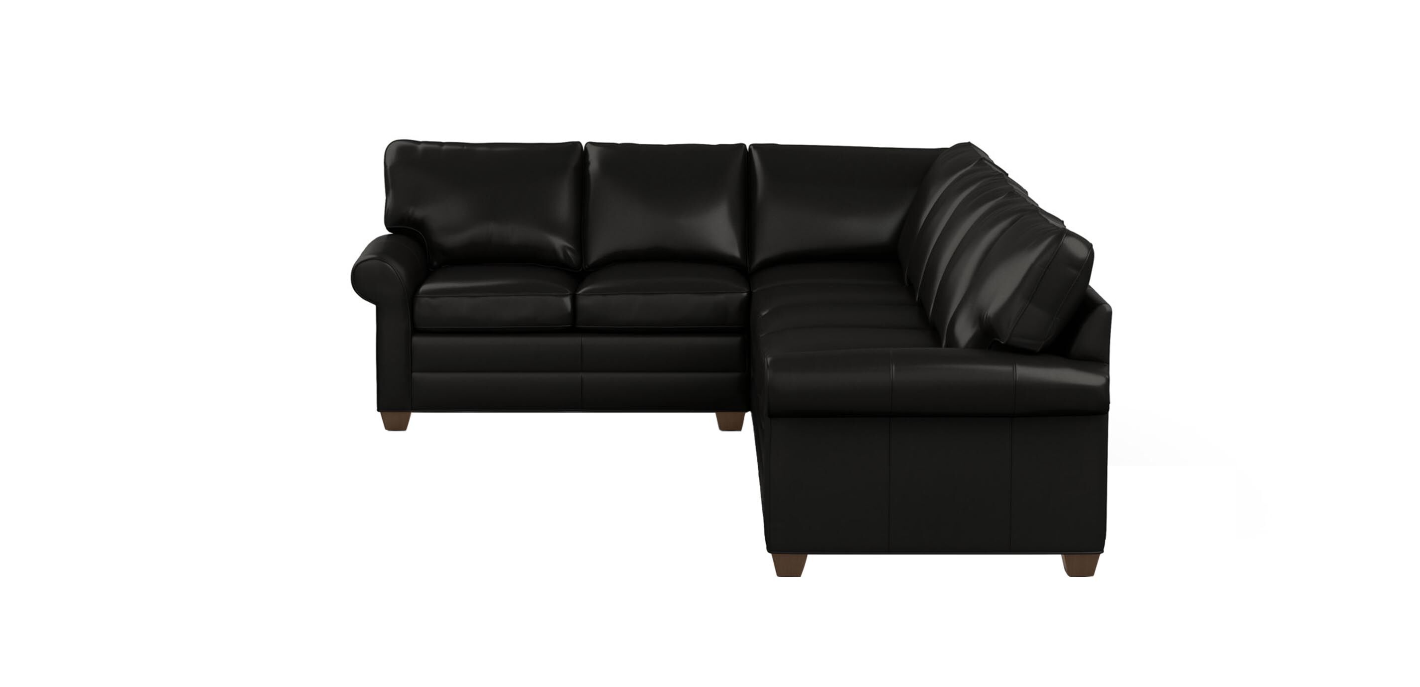 RollArm Large Leather FourPiece Sectional Ethan Allen