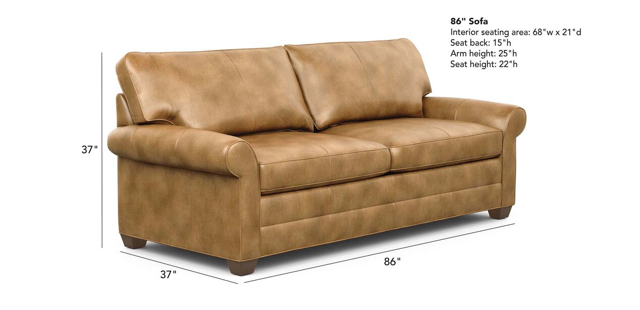 Bennett Roll Arm Leather Sofa Sofas, Ethan Allen Leather Sofa And Loveseat