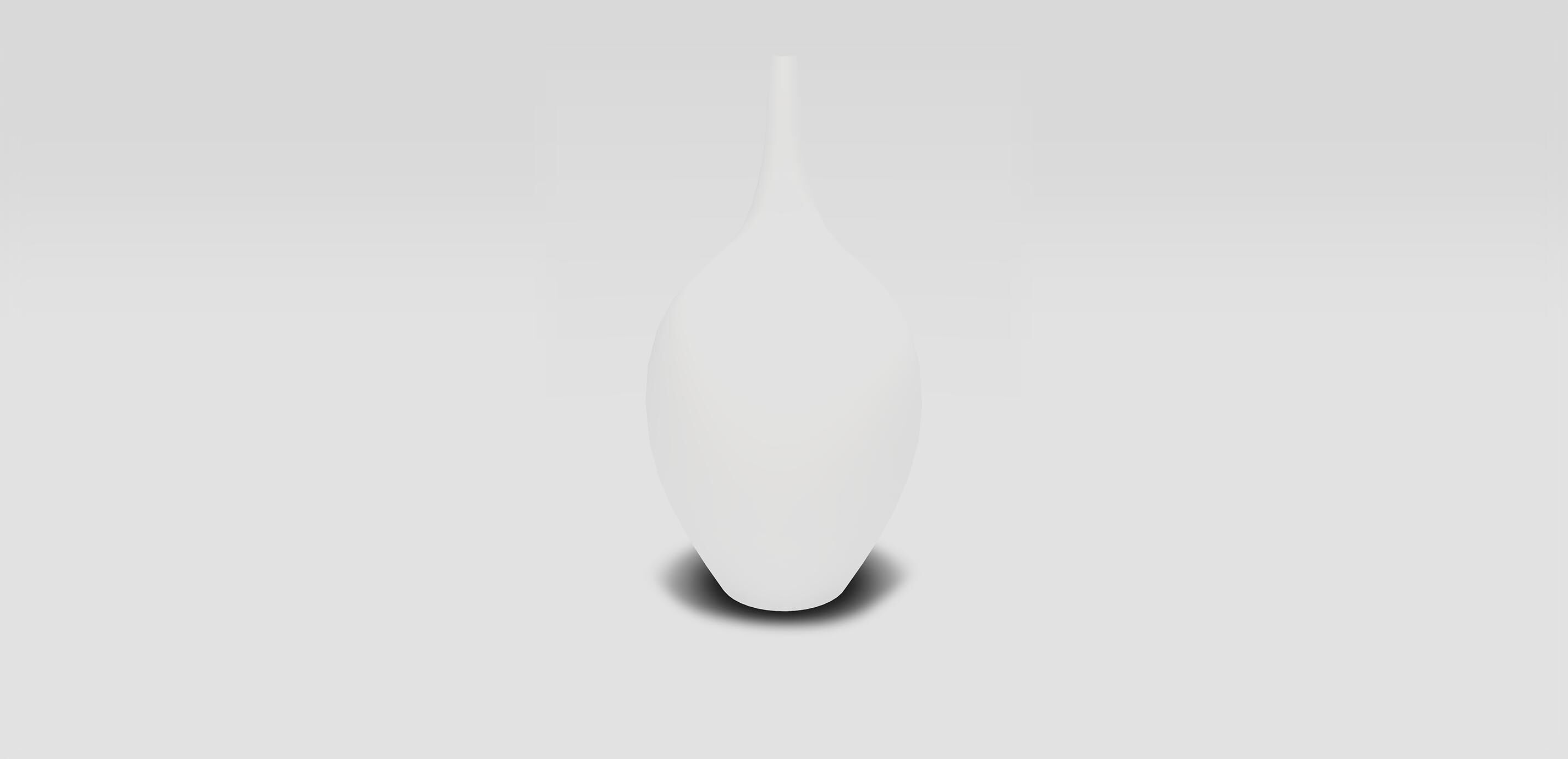White Glass Goddess Vase 1