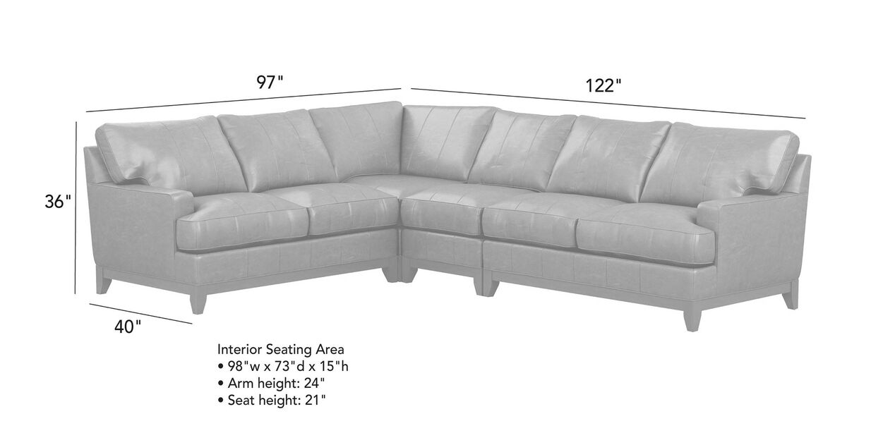 Arcata FourPiece Leather Sectional Ethan Allen