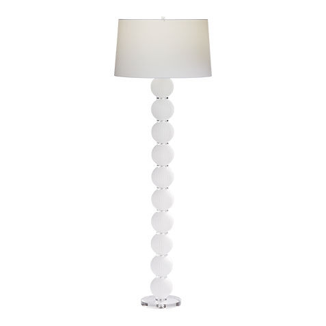 white ball floor lamp