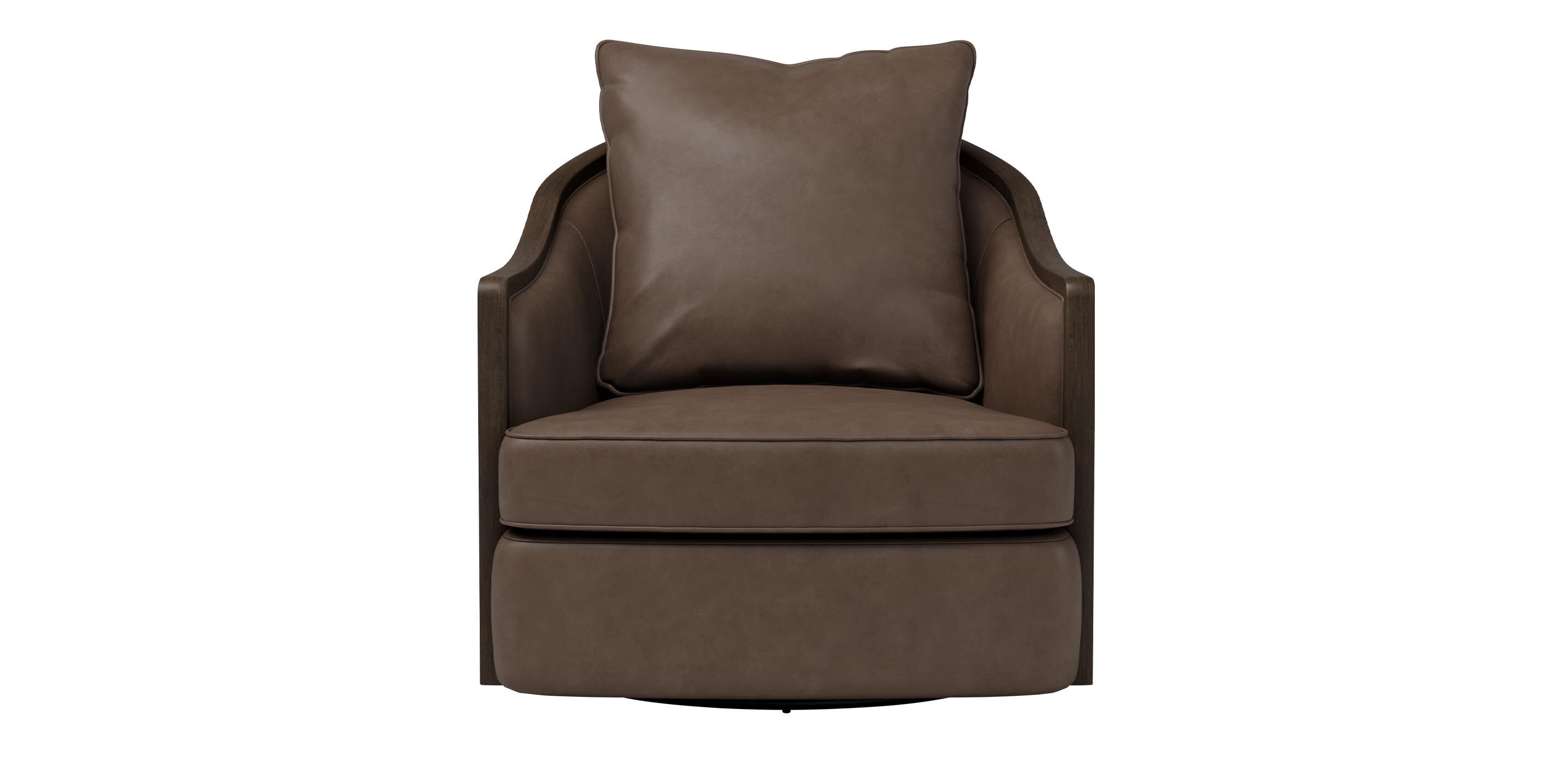 Maeva Leather Swivel Chair