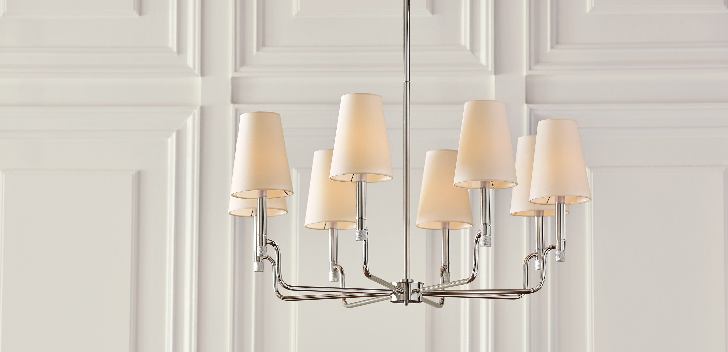 Turnbull Small Chandelier, Polished Nickel_6