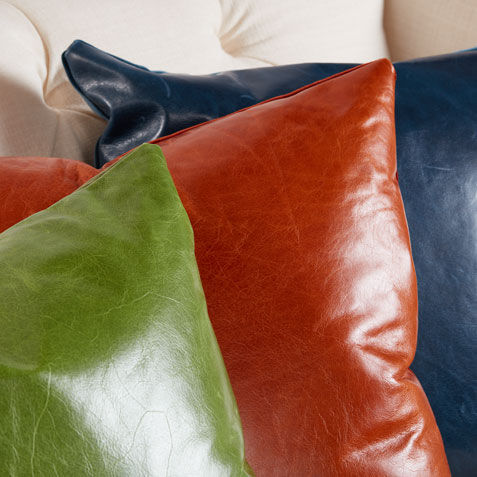 Leather Square Pillow Product Tile Hover Image 062070