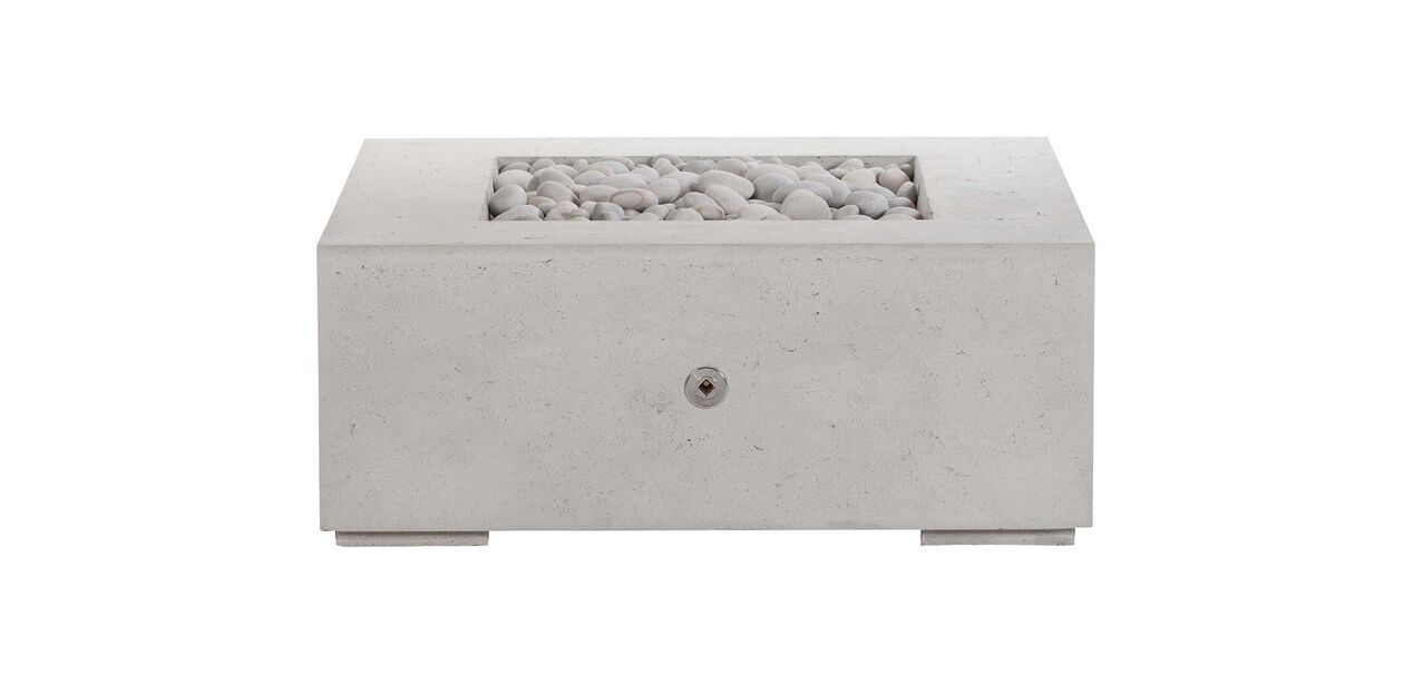 Square Concrete Fire Table—Natural Gas or Propane Ethan Allen
