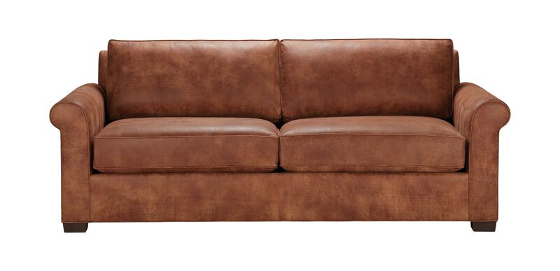 Spencer Roll Arm Leather Sofa, Ethan Allen Leather Sofas