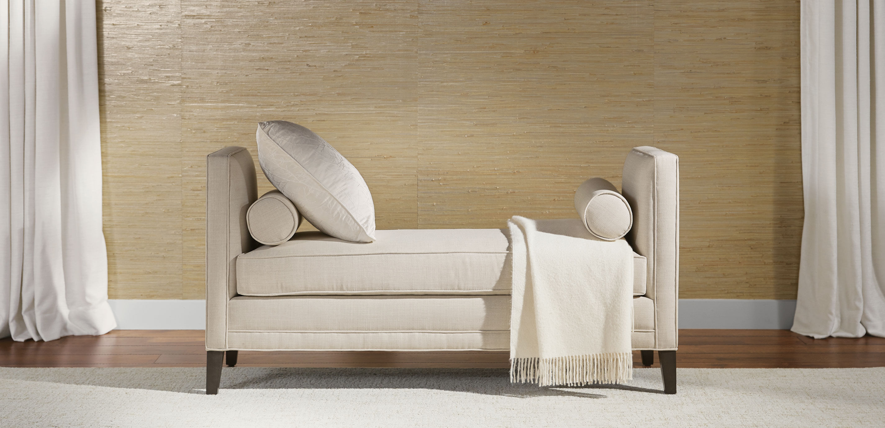 Haley Backless Bench with Arms Classic Bench Ethan Allen